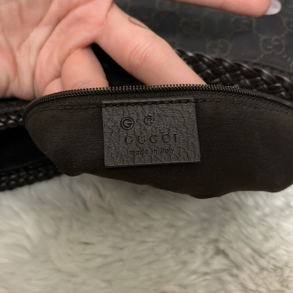 GUCCI Brown Monogram GG Web Marrakech Hobo Shoulder Bag Dollar Disco - Picture 13 of 15